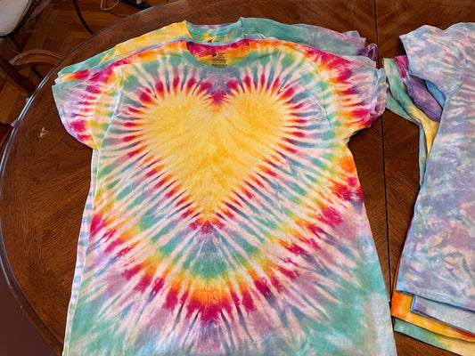 Yellow Heart Tie-Dye